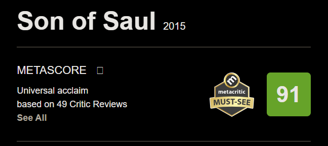 Son Of Saul Rating