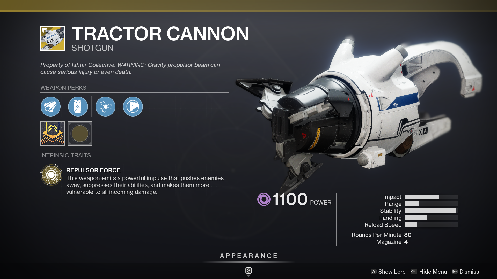 Destiny 2 tractor cannon